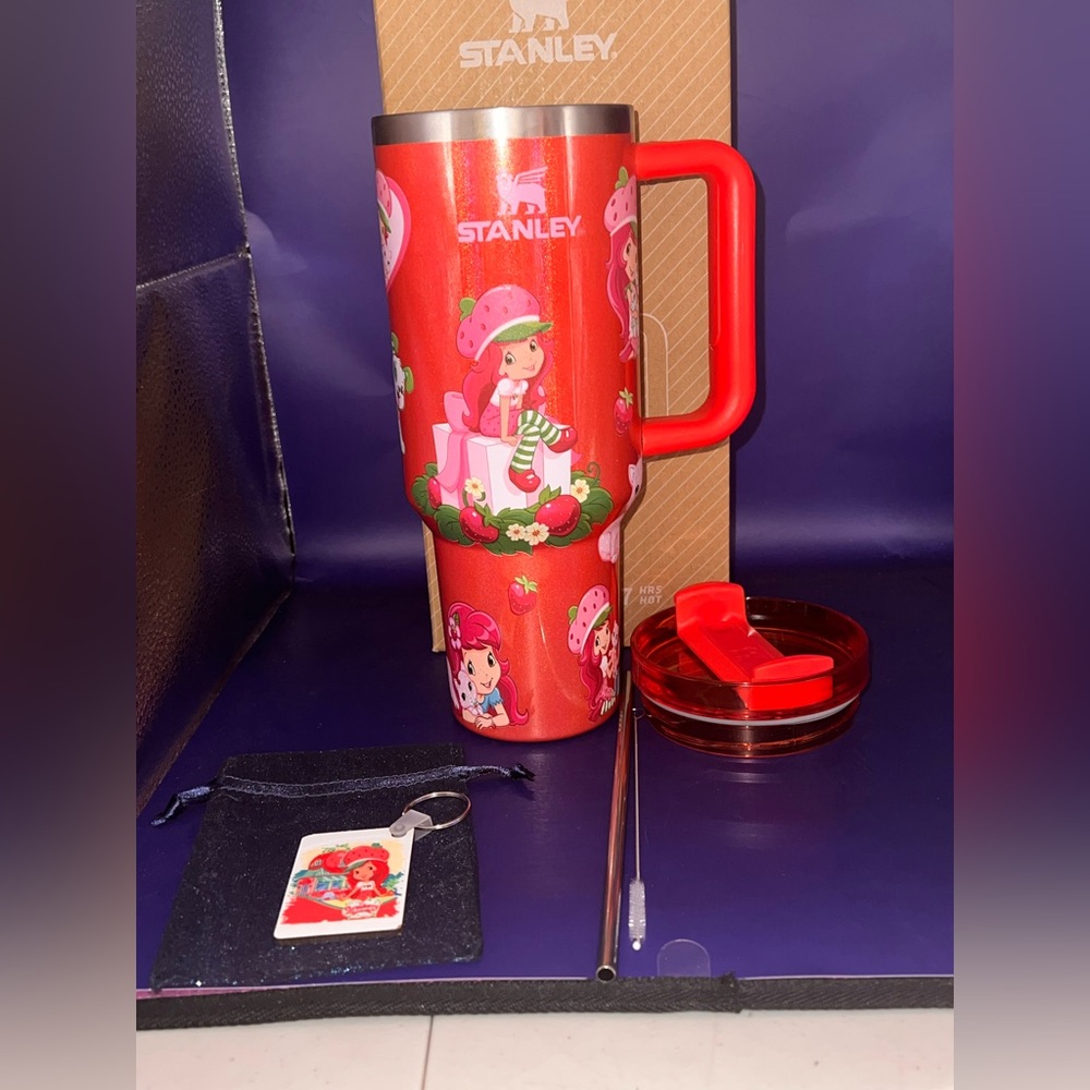 Strawberry shortcake Stanley Red Tumbler with Accessories